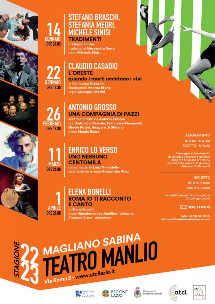 Teatro Manlio di Magliano Sabina la stagione teatrale 2023